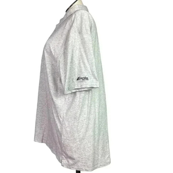 LinkSoul Polo Golf Shirt Mens XXL Gray 3 Button Short Sleeve Heathered Cotton - Picture 6 of 8